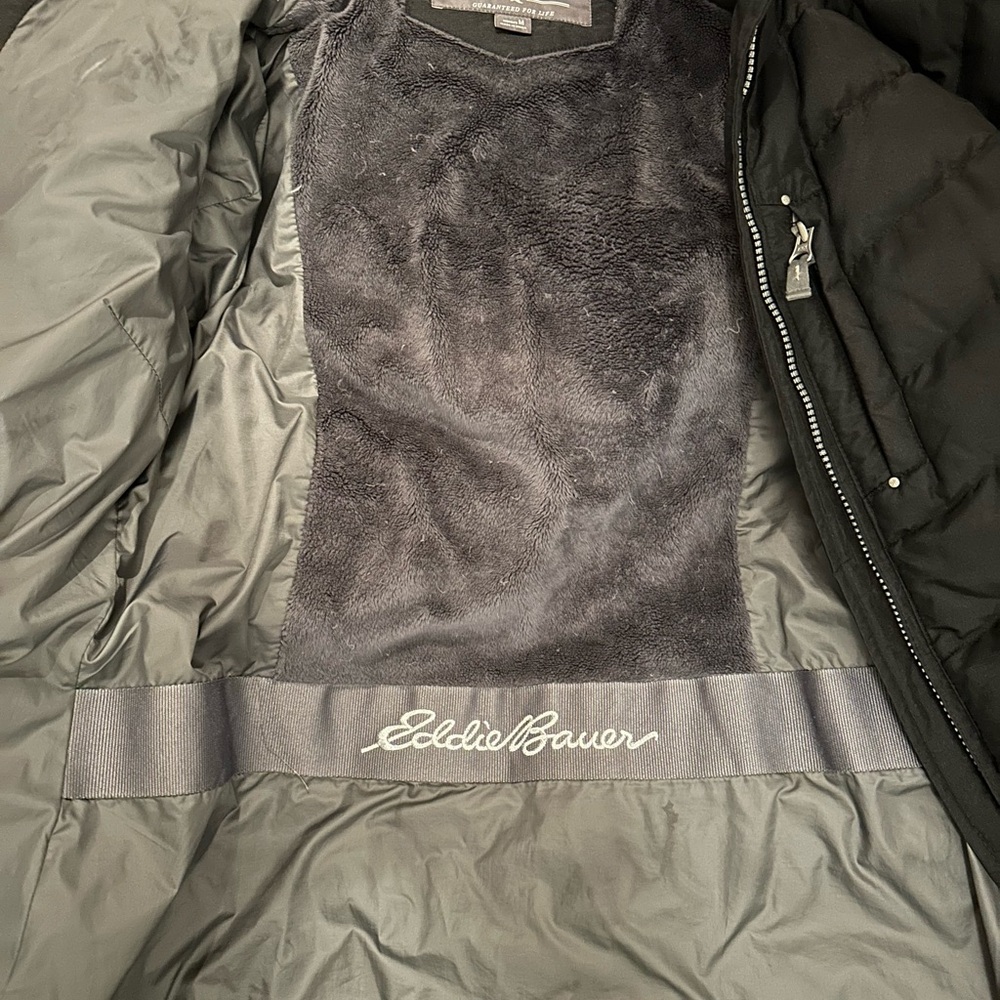 Eddie Bauer Black Fleece-Lined Jacket